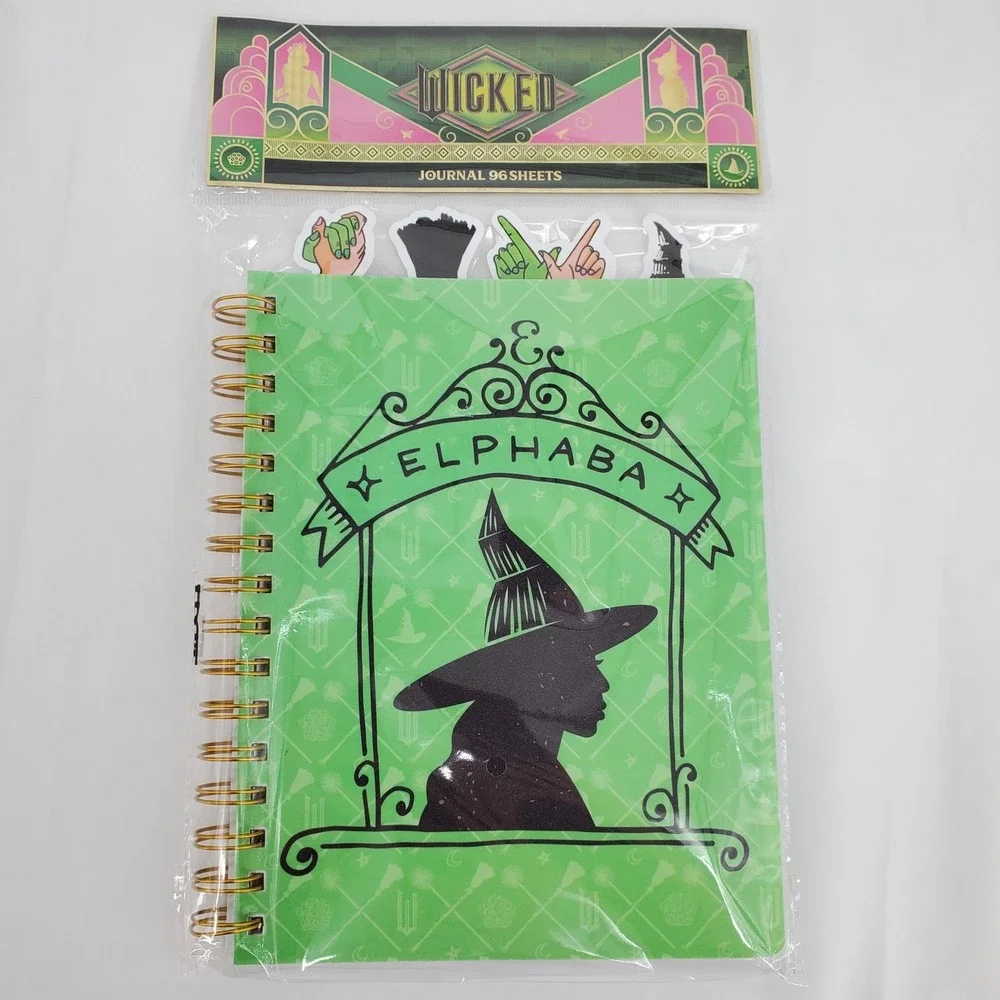 Wicked Journal Spiral Bound Green Elphaba Bookmark Sections 96 Pages 8
